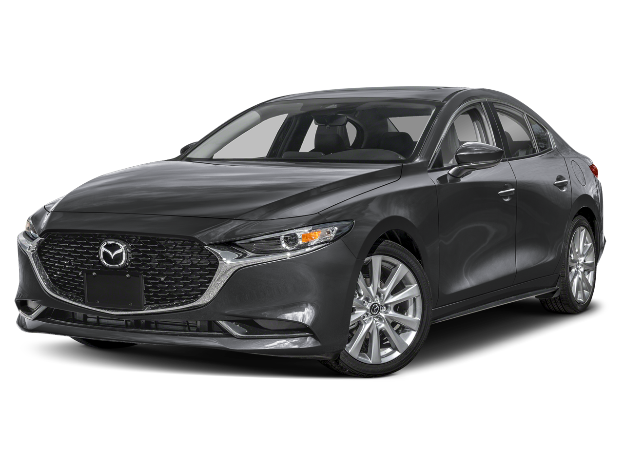 2026 Mazda Mazda3 Sedan 2.5 S Preferred in Machine Gray Metallic — front three-quarter view