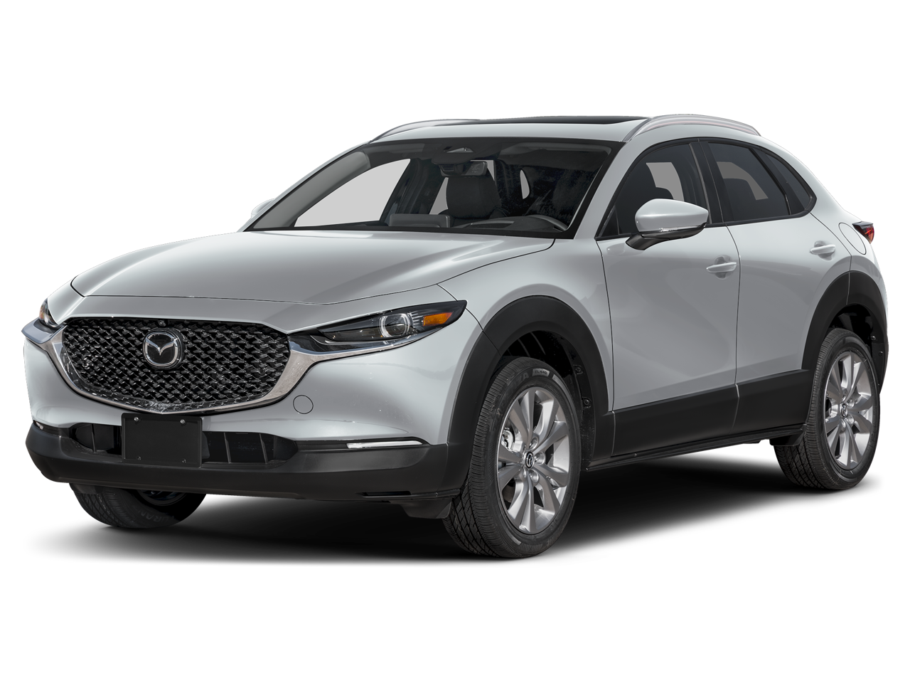 2026 Mazda Mazda CX-30 2.5 S Premium AWD in Aero Gray Metallic — front three-quarter view