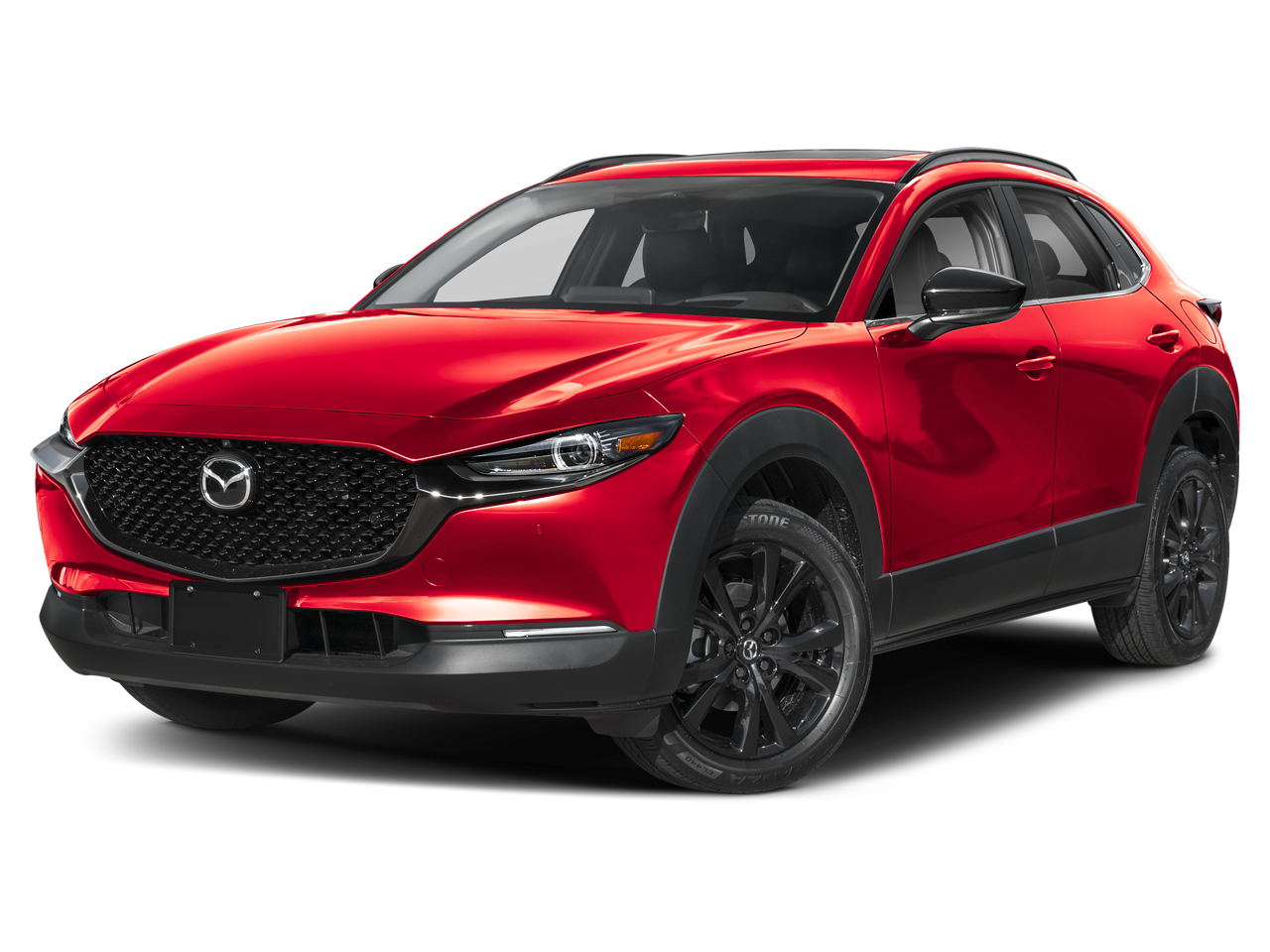 2026 Mazda Mazda CX-30 2.5 Turbo Premium Plus AWD in Soul Red Crystal Metallic — front three-quarter view