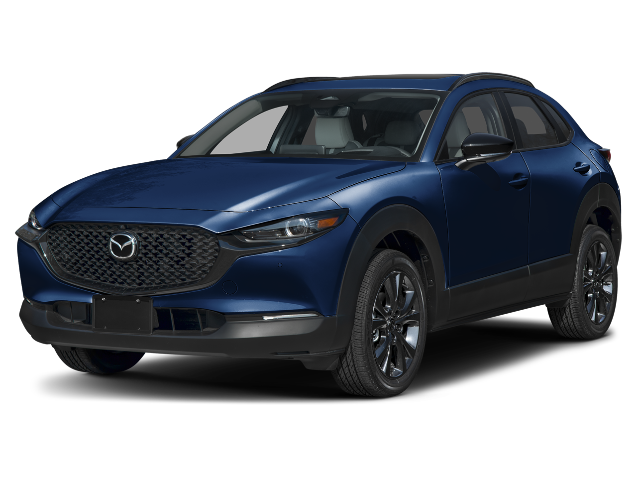 2026 Mazda Mazda CX-30 2.5 Turbo Aire Edition AWD in Deep Crystal Blue Mica — front three-quarter view