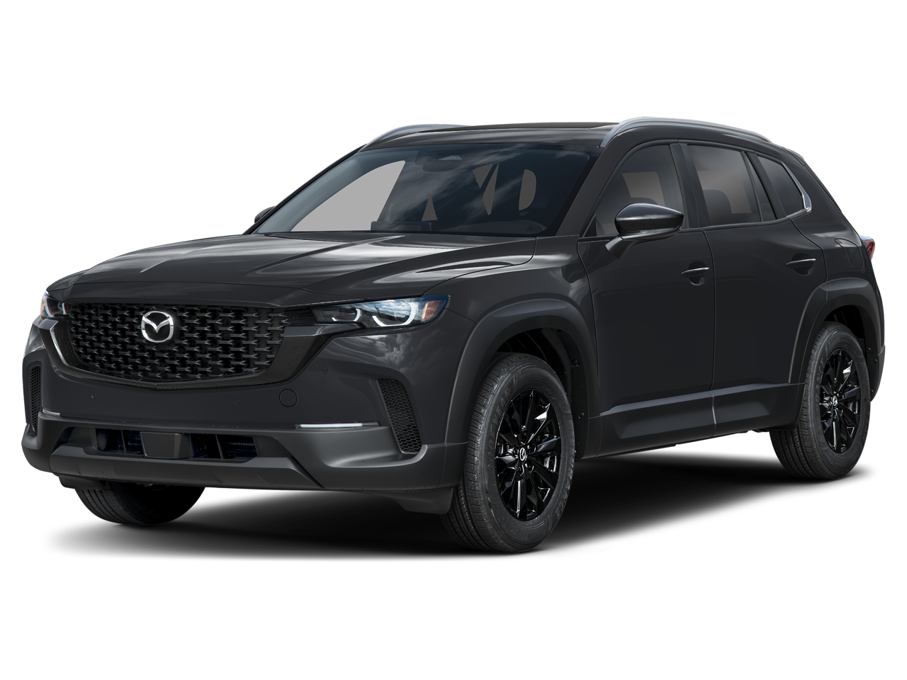 2026 Mazda Mazda CX-50 2.5 S Preferred AWD in Jet Black Mica — front three-quarter view
