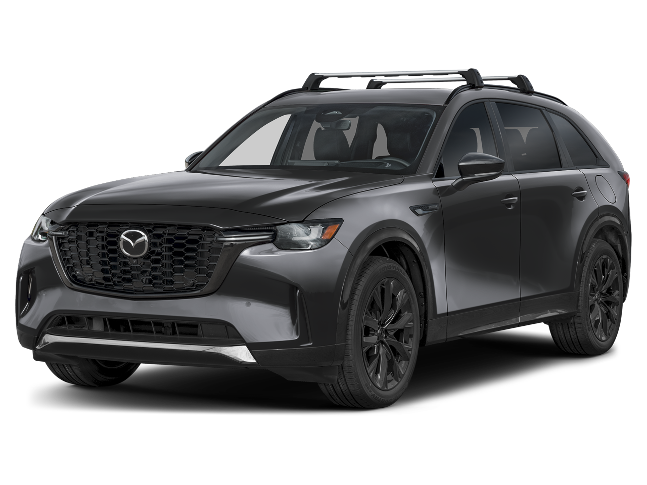 2026 Mazda Mazda CX-90 3.3 Turbo S Premium Sport AWD in Machine Gray Metallic — front three-quarter view