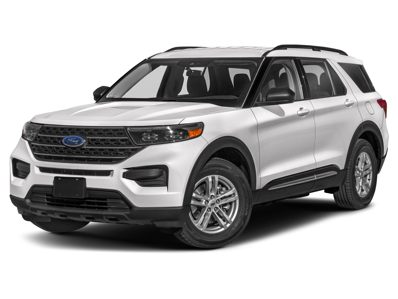 2023 Ford Explorer XLT in Agate Black Metallic — front three-quarter view