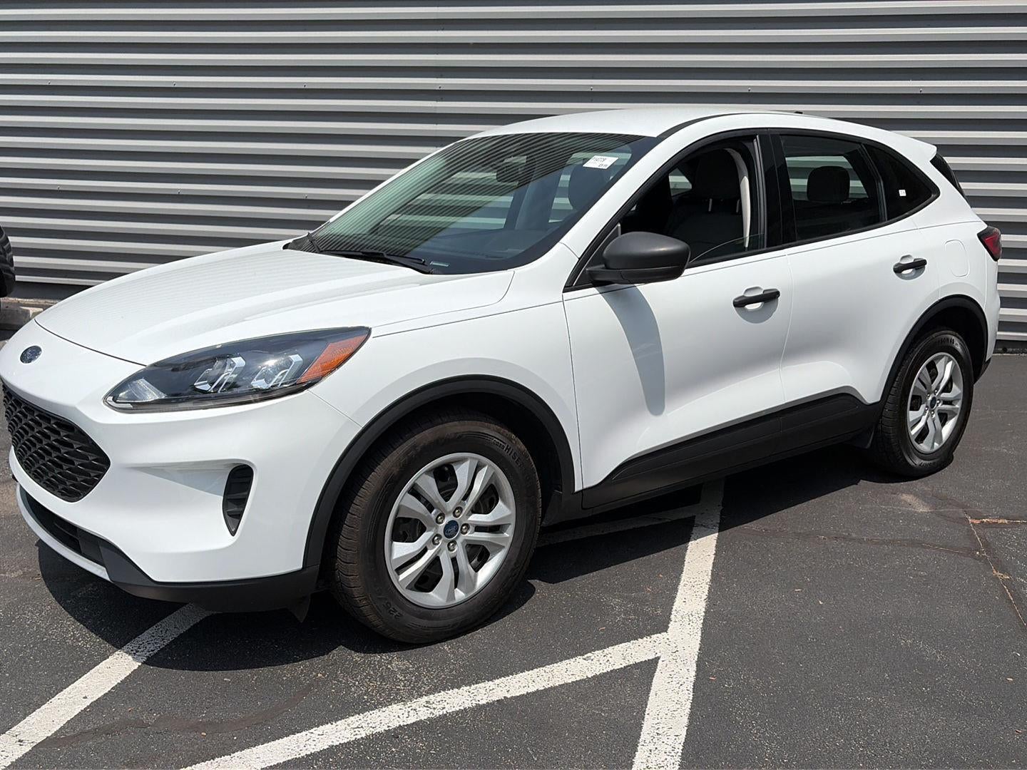 2022 Ford Escape S in Oxford White — front three-quarter view