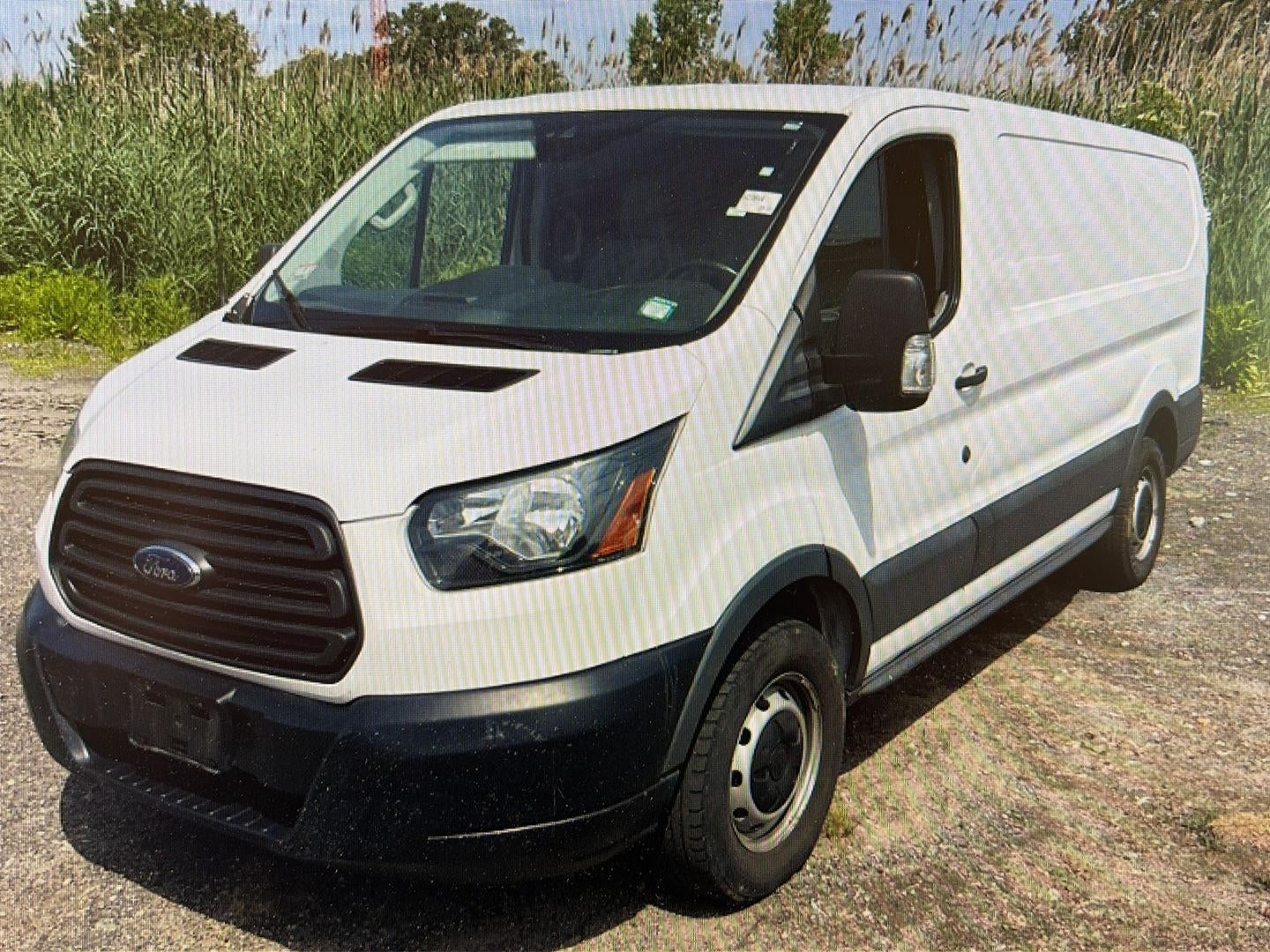 2018 Ford Transit Van 250 in Oxford White — front three-quarter view