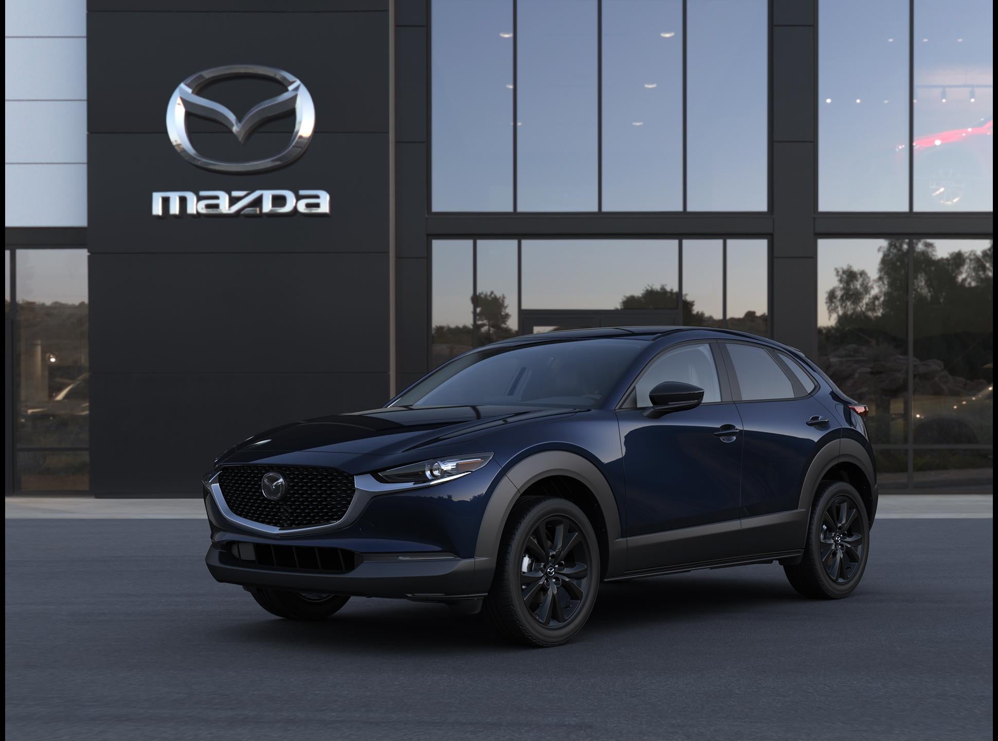 2026 Mazda Mazda CX-30 2.5 S Select Sport AWD in Deep Crystal Blue Mica — front three-quarter view