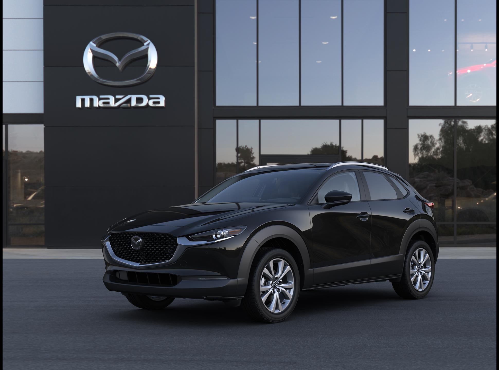 2026 Mazda Mazda CX-30 2.5 S Premium AWD in Jet Black Mica — front three-quarter view