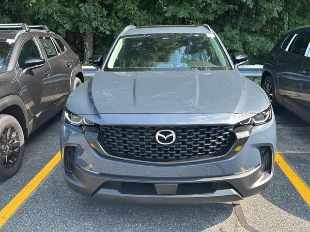 2026 Mazda Mazda CX-50 Hybrid Preferred AWD in Polymetal Gray Metallic — front three-quarter view