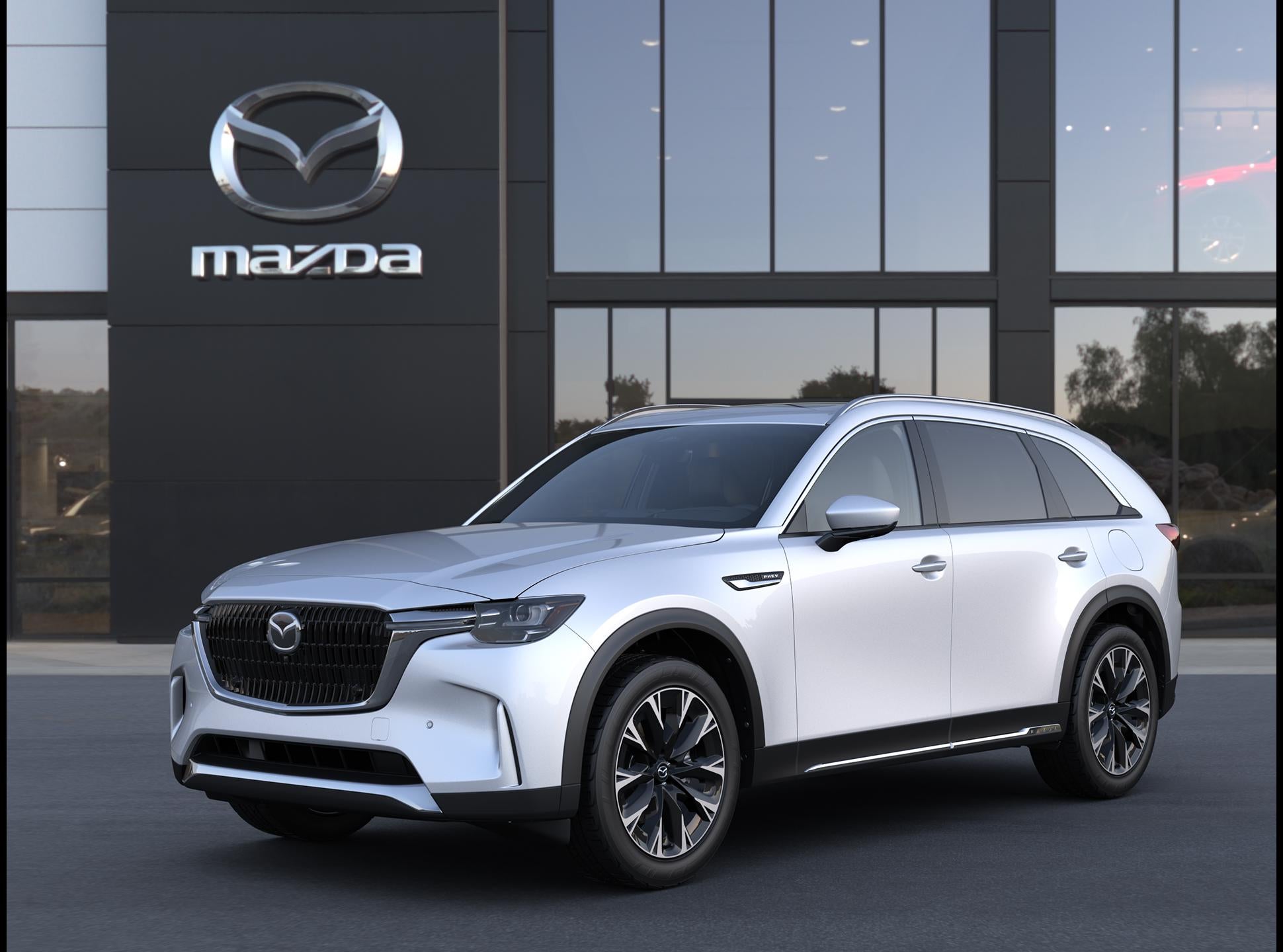 2026 Mazda Mazda CX-90 Plug-In Hybrid Premium Plus AWD in Rhodium White Premium — front three-quarter view