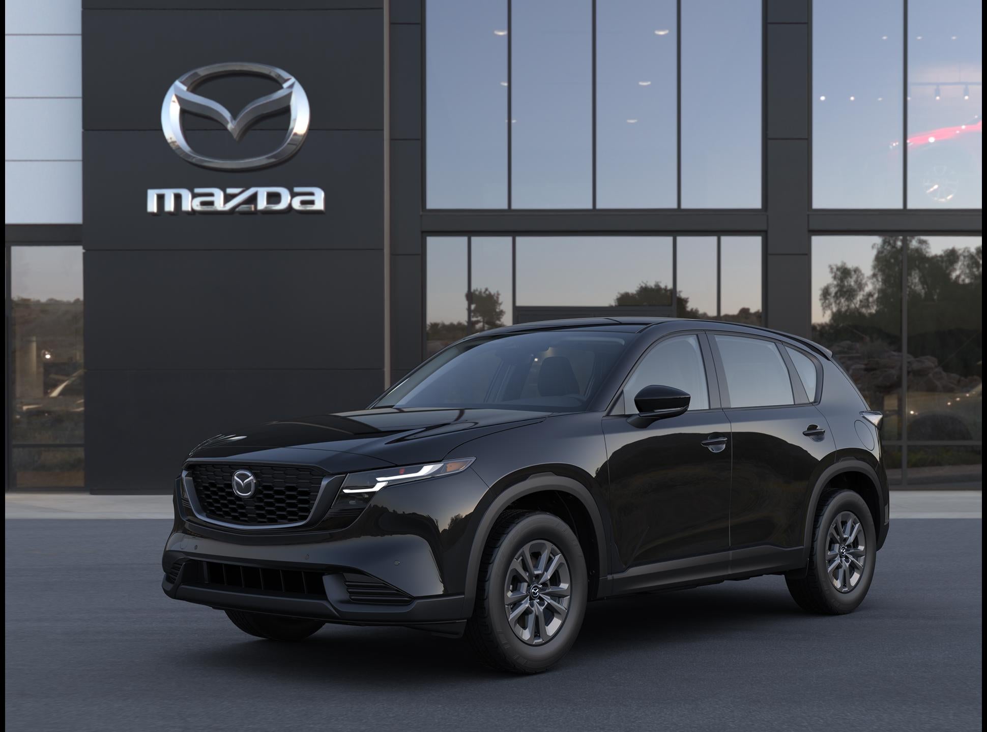 2026 Mazda Mazda CX-5 2.5 S AWD in Jet Black Mica — front three-quarter view