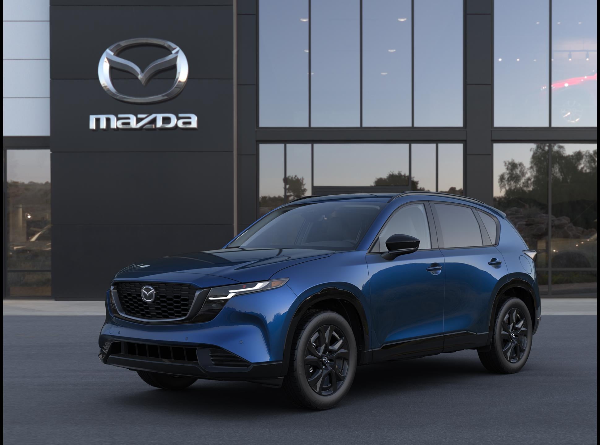 2026 Mazda Mazda CX-5 2.5 S Premium AWD in Navy Blue Mica — front three-quarter view