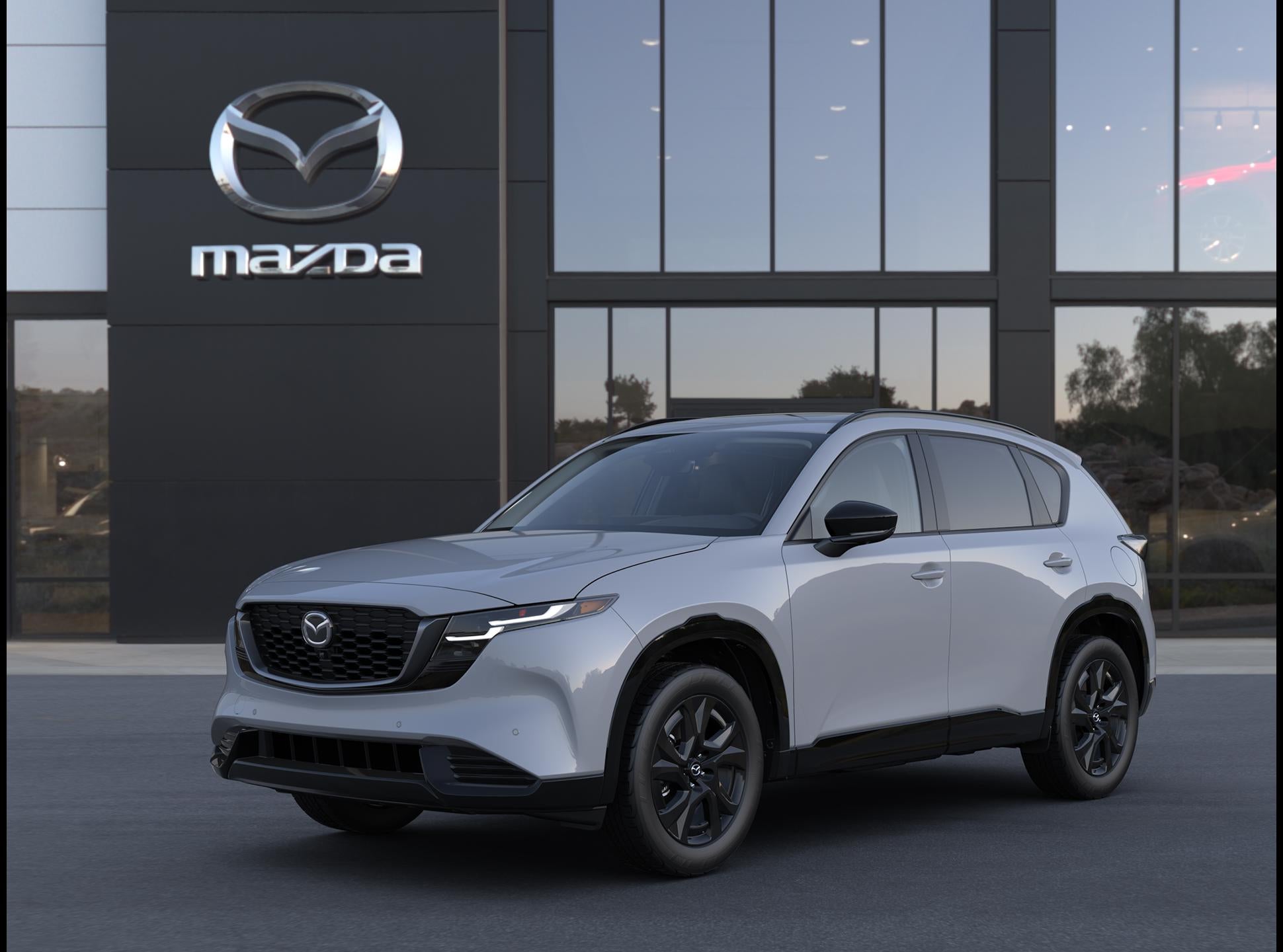 2026 Mazda Mazda CX-5 2.5 S Premium Plus AWD in Aero Gray Metallic — front three-quarter view